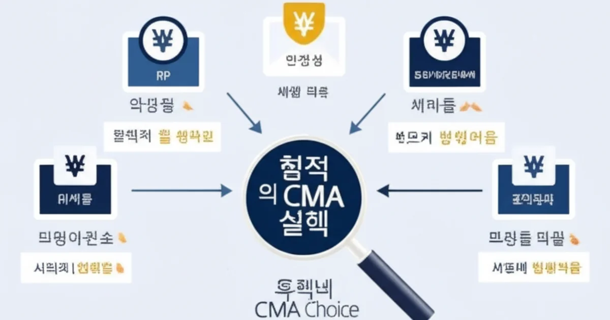 다양한 CMA 통장 금리 비교를 위한 인포그래픽